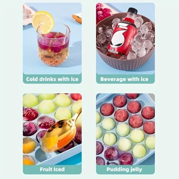 New Multi-grid Random Pink Ice Ball Molds Tray - Picture 5 of 6